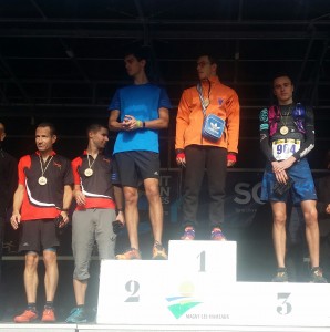 Podium des vainqueurs par catégories du 14 km